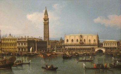 The Molo from the Basin of San Marco by Giovanni Antonio Canal